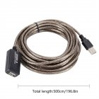 USB Extension Cable 5M 10M/16.4Ft 32.8Ft USB Type A Male To Female Extension Cord High Data Transfer Compatible For USB Flash Drive Hard Drive Card Reader Printer Keyboard Mouse 5 meters