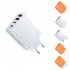 USB Fast Wall Charger Block 4 Interface Pd Power Adapter Fast Charging Plug Box Brick Cube EU Plug Orange