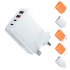 USB Fast Wall Charger Block 4 Interface Pd Power Adapter Fast Charging Plug Box Brick Cube EU Plug Orange