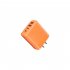 USB Fast Wall Charger Block 4 Interface Pd Power Adapter Fast Charging Plug Box Brick Cube EU Plug Orange