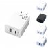 USB Fast Wall Charger Block 20W Multi interface PD Power Adapter For Laptops Smart Phone Tablet PC 3C Safety Certification 2A three mouths