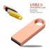 USB Flash Drive 8GB Pendrive Waterproof Metal U Disk USB Stick Memory Gold