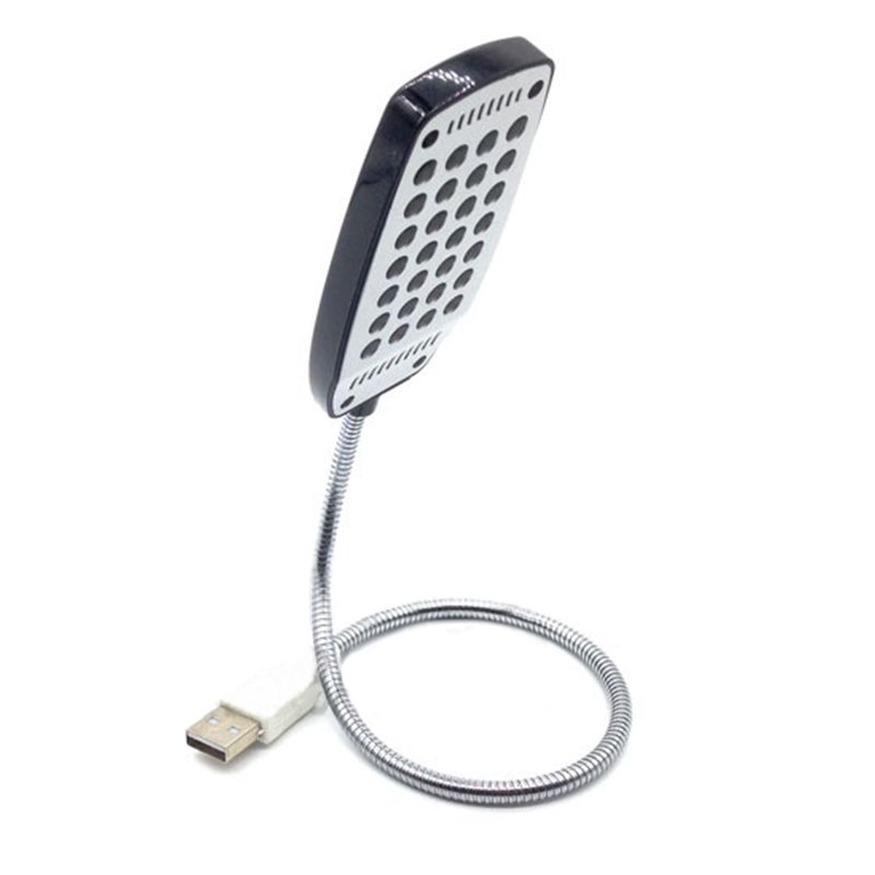USB Flexible Mini Light 360° Adjustable 28 LED Desk Reading Lamp For Laptop PC Computer Black