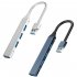 USB HUB 3 0 With 4 Ports 5V 1 5A Charging High Speed 5Gbps USB3 0 Sync Data USB Splitter For Computer Flash Drive USB3 0 4 port B gray
