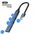USB HUB 3 0 With 4 Ports 5V 1 5A Charging High Speed 5Gbps USB3 0 Sync Data USB Splitter For Computer Flash Drive USB3 0 4 port B gray