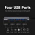 USB HUB 3 0 With 4 Ports 5V 1 5A Charging High Speed 5Gbps USB3 0 Sync Data USB Splitter For Computer Flash Drive USB3 0 4 port B gray