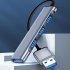 USB HUB 3 0 With 4 Ports 5V 1 5A Charging High Speed 5Gbps USB3 0 Sync Data USB Splitter For Computer Flash Drive USB3 0 4 port B gray