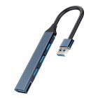 USB HUB 3.0 With 4 Ports 5V/1.5A Charging High-Speed 5Gbps USB3.0 Sync Data USB Splitter For Computer Flash Drive USB3.0 4-port B gray