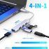 USB HUB 3 0 With 4 Ports 5V 1 5A Charging High Speed 5Gbps USB3 0 Sync Data USB Splitter For Computer Flash Drive USB3 0 4 port B gray