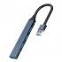 USB HUB 3 0 With 4 Ports 5V 1 5A Charging High Speed 5Gbps USB3 0 Sync Data USB Splitter For Computer Flash Drive USB3 0 4 port B gray