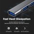 USB HUB 3 0 With 4 Ports 5V 1 5A Charging High Speed 5Gbps USB3 0 Sync Data USB Splitter For Computer Flash Drive USB3 0 4 port B gray