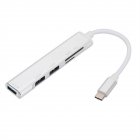 USB Hub USB Extension Multiport Adapter Splitter 1 USB 3.0 2 USB 2.0 With TF SD Card Reader For Laptop Desktop PC White
