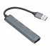 USB Hub USB Extension Multiport Adapter Splitter 1 USB 3 0 2 USB 2 0 With TF SD Card Reader For Laptop Desktop PC White