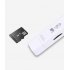 USB Insert Card MP3 Built in Battery Portable Hang Mini Music Palyer TF Card Extension white
