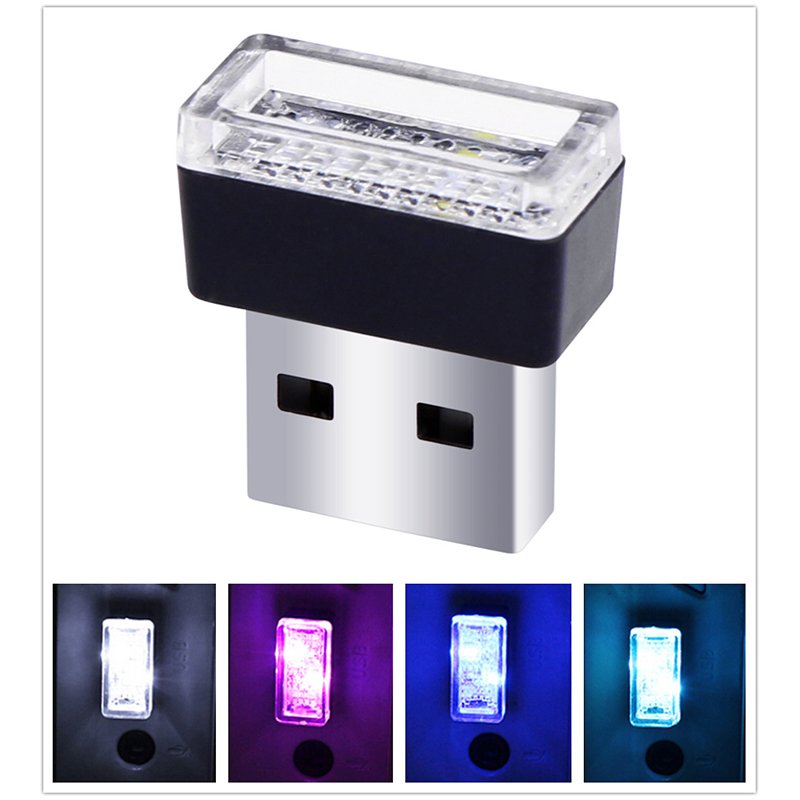 USB LED Car Interior Atmosphere Light Feet Lamp Illumination Decoration Light  white light