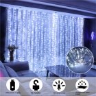 USB LED Curtain String Light With Remote Control IP44 Waterproof 8 Flashing Modes Window Fairy Lights For Merry Christmas Decorations white