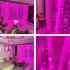 USB LED Curtain String Light With Remote Control IP44 Waterproof 8 Flashing Modes Window Fairy Lights For Merry Christmas Decorations Purple