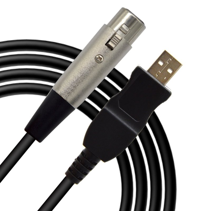 Wholesale Usb Male To 3 Pin Xlr Female Microphone Mic Studio Audio Link Cable Cord Adapter Microphone Cable Studio Audio Link Cable Black From China