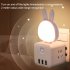 USB Night Light Intelligent Voice Control 3 Color Adjustable Brightness USB Plug in LED Night Lamp For Nursery Dorm Bedroom White