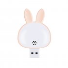 USB Night Light Intelligent Voice Control 3 Color Adjustable Brightness USB Plug-in LED Night Lamp For Nursery Dorm Bedroom pink