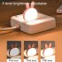 USB Night Light Intelligent Voice Control 3 Color Adjustable Brightness USB Plug in LED Night Lamp For Nursery Dorm Bedroom White