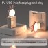 USB Night Light Intelligent Voice Control 3 Color Adjustable Brightness USB Plug in LED Night Lamp For Nursery Dorm Bedroom White