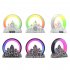 USB Night Light with Clock Alarm Function 15W Wireless Fast Charging Touch Control Colorful Light Work with Alexa Black