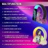 USB Night Light with Clock Alarm Function 15W Wireless Fast Charging Touch Control Colorful Light Work with Alexa Black