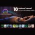USB Night Light with Clock Alarm Function 15W Wireless Fast Charging Touch Control Colorful Light Work with Alexa Black