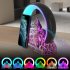 USB Night Light with Clock Alarm Function 15W Wireless Fast Charging Touch Control Colorful Light Work with Alexa Black