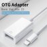 USB OTG Converter Electric Piano MIDI Keyboard Lightning to USB Camera Adapter For iPhone 11Pro Max iPad Support iOS 13 white