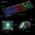 USB Office Rainbow Backlight Keyboard Mouse Set Mechanical for PC Laptop Desktop Gaming Stylish Ergonomic Combo