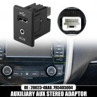 USB Port Socket Auxiliary Jack 4 Pins Audio Video Jack Compatible For 370Z Altima Frontier Kicks NV Rogue Rogue Sport Xterra Replaces 795405004 28023-4BA0 black