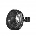 USB Powered Car Mini Fan, 3 Speeds Adjustable Powerful Airflow Single Head Cooling Fan, Low Noise Motor Cooler Cooling Fan, For Sedan SUV RV Boat Chair back