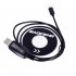 USB Programming Cable for BAOFENG BF T1 UHF 400 470mhz Mini Walkie Talkie Black