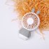 USB Rechargeable Handheld Cute Mini Fan with Colorful Light for Student pink