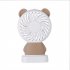 USB Rechargeable Handheld Cute Mini Fan with Colorful Light for Student brown