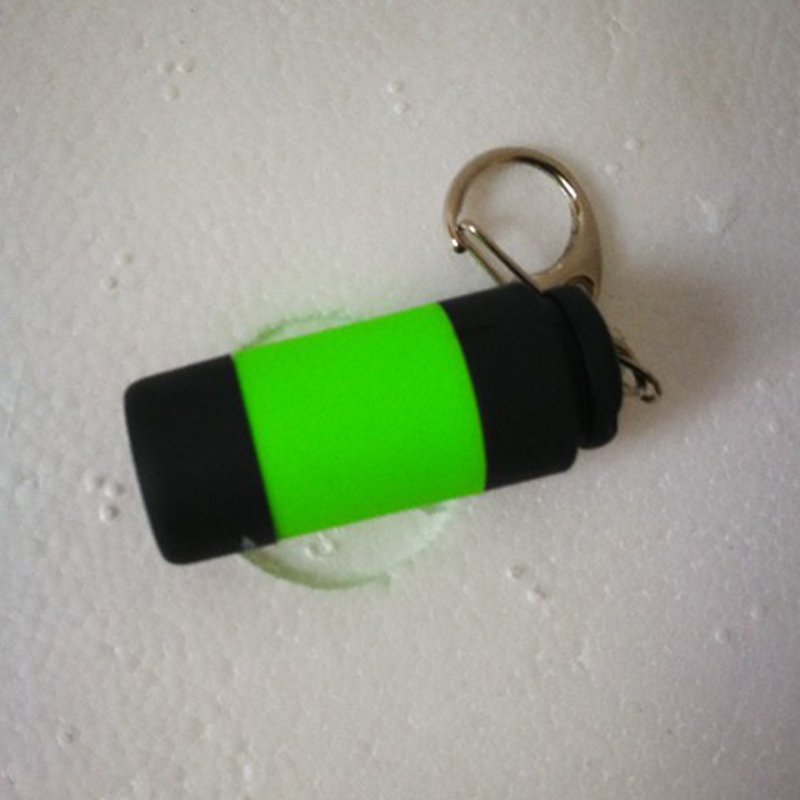 USB Rechargeable Portable LED Light Flashlight Keychain Lamp Pocket Mini Torch Green