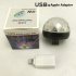 USB Rechargeable Voice Control Magic Ball Lamp with Adapter black