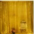 USB Remote Control Copper Wire Curtain String Lights for Christmas Decor 3 3 300LED yellow