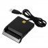USB SIM Smart Card Reader For Bank Card IC ID EMV TF MMC Cardreaders USB CCID ISO 7816 for Windows 7 8 10 Linux OS black