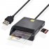 USB SIM Smart Card Reader For Bank Card IC ID EMV TF MMC Cardreaders USB CCID ISO 7816 for Windows 7 8 10 Linux OS black