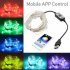 USB String Lights IP67 Waterproof Voice Controlled 7 Pattern 29 Modes 16 Million Colors Copper Wire Lights 15 meters 150 lights