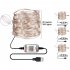 USB String Lights IP67 Waterproof Voice Controlled 7 Pattern 29 Modes 16 Million Colors Copper Wire Lights 200 lights at 20 meters