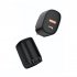 USB Type C Fast Wall Charger Block 30W Dual Port PD Power Delivery Fast Type C Foldable Charging Block Adapter For Laptops Smart Phone 30WPD QC 3 0 black