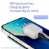 USB Type C Fast Wall Charger Block 30W Dual Port PD Power Delivery Fast Type C Foldable Charging Block Adapter For Laptops Smart Phone 30WPD QC 3 0 black