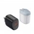 USB Type C Fast Wall Charger Block 30W Dual Port PD Power Delivery Fast Type C Foldable Charging Block Adapter For Laptops Smart Phone 30WPD QC 3 0 black
