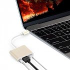 USB Type C Hub HDMI 4K Adapter USB C to Converter with 3 0 USB and 3 1 Charging Port for Retina MacBook Gold