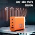 USB Type C Wall Charger Block 100w 4 Ports Charging Block Plug Foldable Adapter US Plug Gray