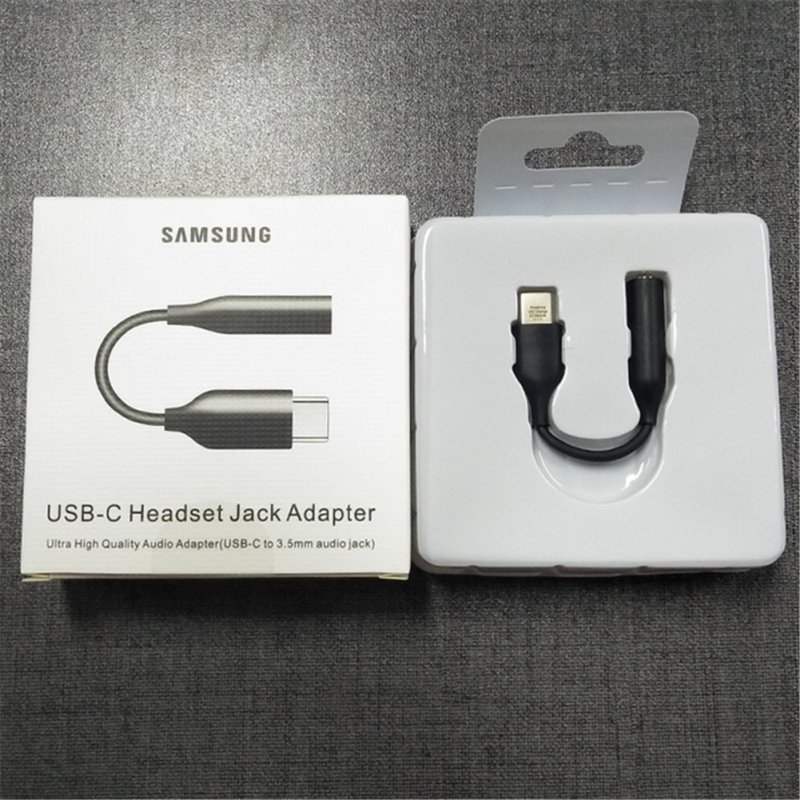 USB Type C to 3.5mm AUX Headphones Adapter For Samsung Galaxy Note 10 Plus 10+ A90 A80 A60 A8S Black